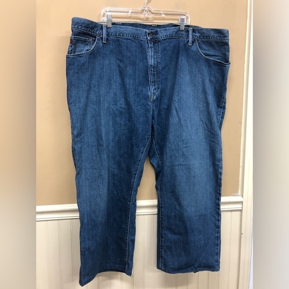 Mens Polo Ralph Lauren Dungarees Jeans Size 50 x 26 Regular Fit Blue Denim Pants - Picture 1 of 6